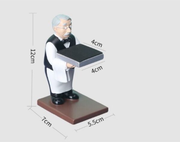 Porta orologio in resina a forma di maggiordomo